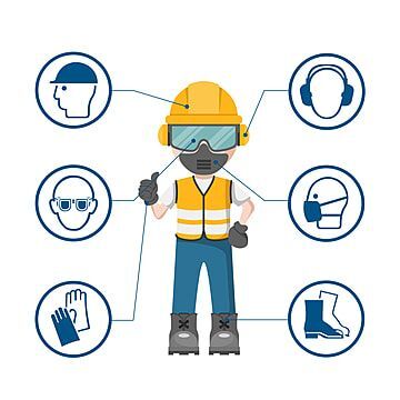 Diseno De Persona Con Su Equipo De Proteccion Personal E iconos De Seguridad Industrial Persona Clipart Ocupacion Proteccion PNG y Vector para Descargar Gratis Pngtree
